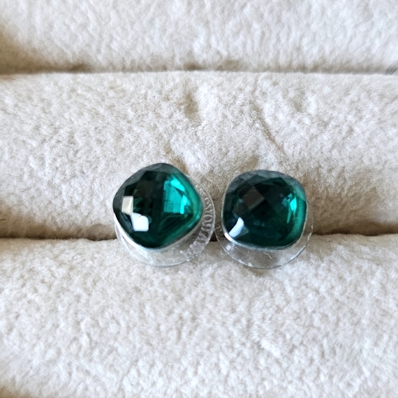 Swarovski green earrings - Picture 3 of 5